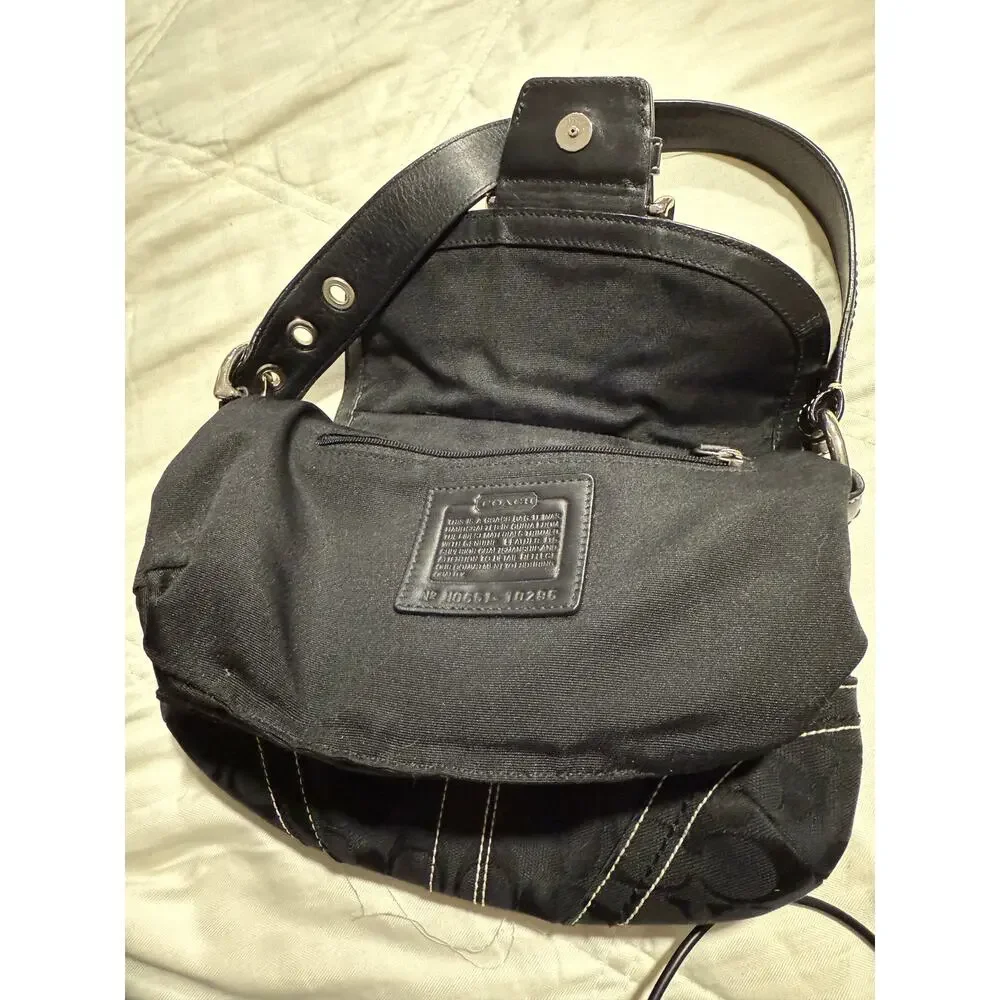 VTG Y2K Coach Soho Mini Signature H0651 10296 Black Shoulder Bag Purse Clean